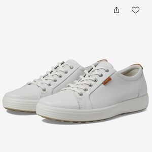 Men’s Ecco Soft 7 Sneaker NEW! Size 5.5 EU 38 White Leather
